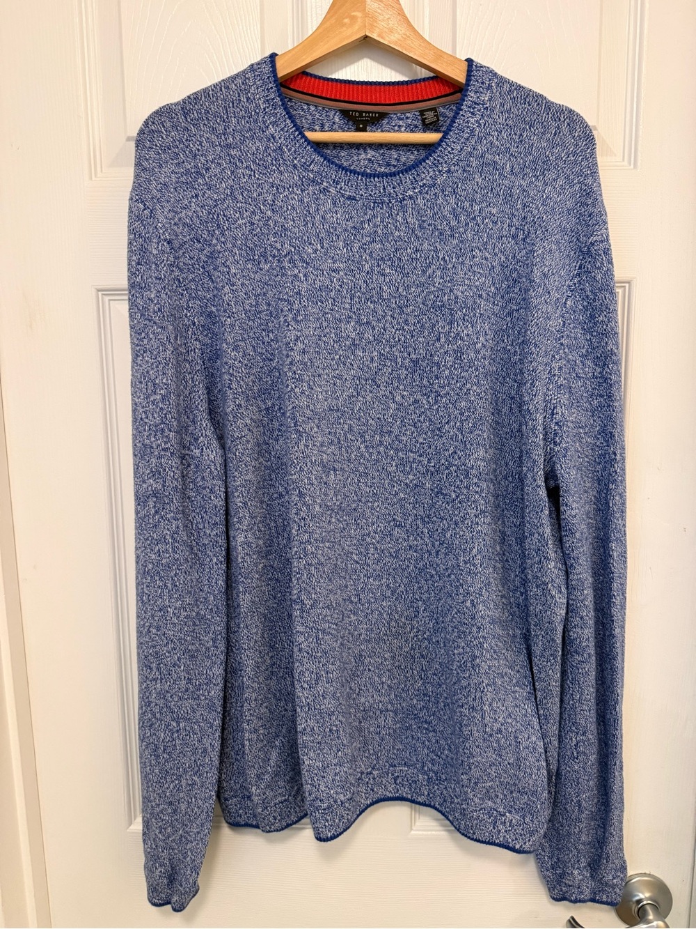 Like New Ted Baker London Marled Sweater with Contrast Collar